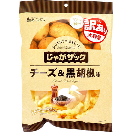 じゃがザック チーズ&黒胡椒味 訳あり大容量 なみなみカット