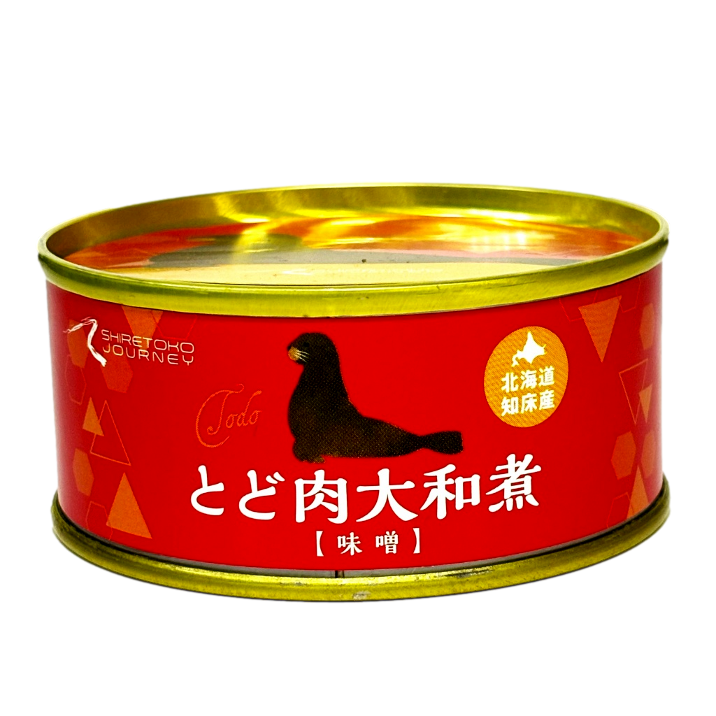 知床産とど肉大和煮缶 110g 味噌 知床産トド 味噌 トド肉 ジビエ 缶詰