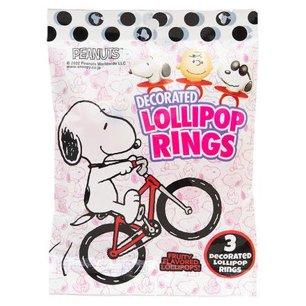 ロリポップリング スヌーピー 3個入 駄菓子 お菓子 おかし 縁日 景品 問屋 お祭り 子供 おもちゃ 祭り 縁日用品 屋台 イベント