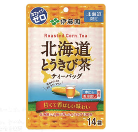 北海道限定 伊藤園 北海道とうきび茶 ティーバック 14袋 カフェインゼロ 水出し お湯だし 北海道とうきび100%