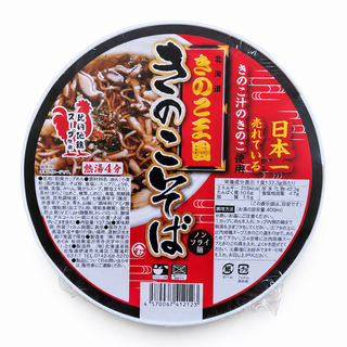 きのこ王国 きのこそば 北海道 ノンフライ麺 カップそば