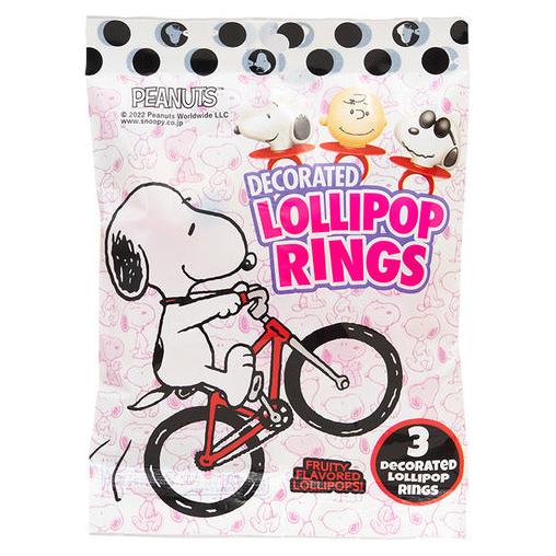 ロリポップリング スヌーピー 3個入 駄菓子 お菓子 おかし 縁日 景品 問屋 お祭り 子供 おもちゃ 祭り 縁日用品 屋台 イベント