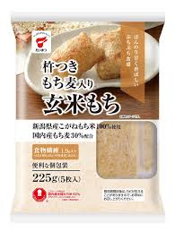 たいまつ食品 杵つきもち麦入り玄米もち 5枚入 新潟産こがねもち米100％使用 国産もち麦30％配合