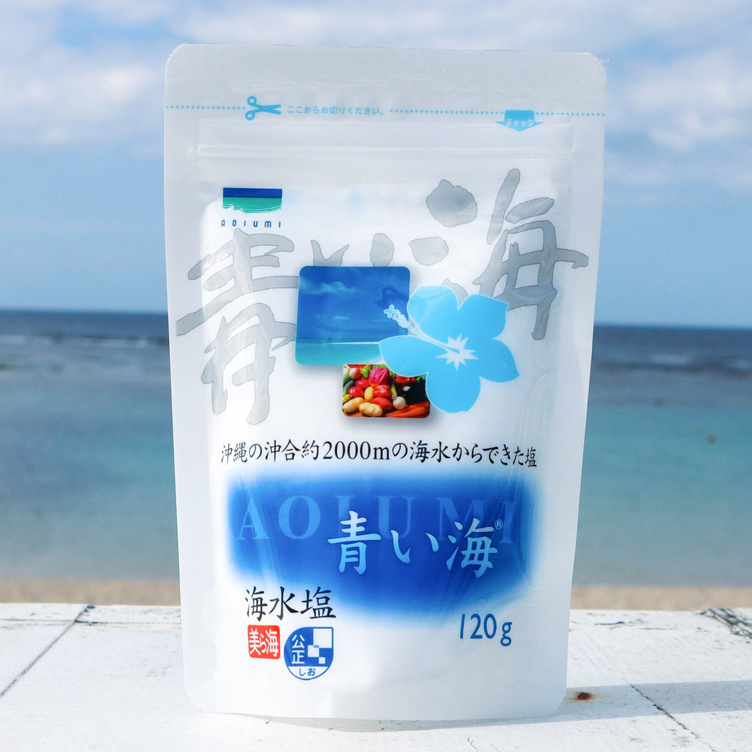 青い海塩 120g 沖縄・糸満沖合海水使用 塩 海水 天然 しお ソルト