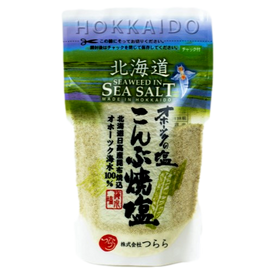 オホーツクの塩 こんぶ焼塩 90g オホーツク海水100％ 北海道日高産昆布焼込 袋入
