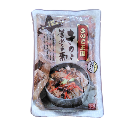 きのこ王国 きのこ釜めしの素 3合炊き [ネコポス2個可]　北海道
