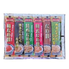 きのこ王国 スティックなめ茸6本セット（梅/明太/昆布/焼きにんにく/行者にんにく/なめ茸）